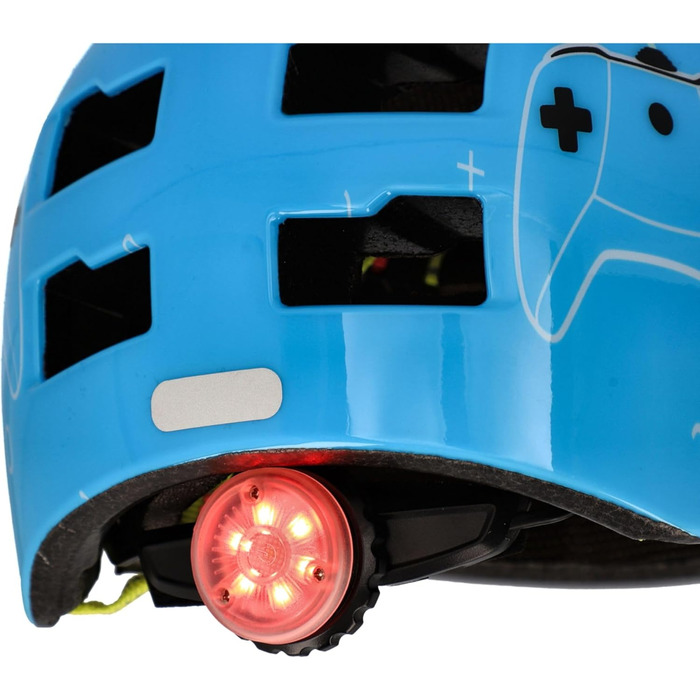 Дитячий велосипедний шолом FISCHER BMX з LED підсвіткою, для велосипеда, самоката та екстремальних видів спорту