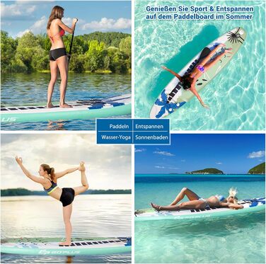 Надувна SUP-дошка COSTWAY 320x76x15 см, зелена, з веслом, насосом, рюкзаком, центровим кілем, страховочним шнуром та ремкомплектом