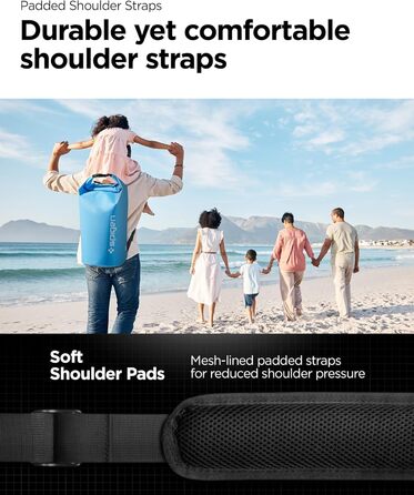 Водонепроникний мішок Spigen Aqua Shield 30L: Сумка для плавання, кемпінгу, каякінгу (Синій)