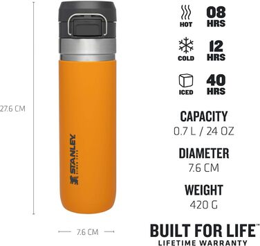Термос-пляшка Stanley Quick Flip з нержавіючої сталі, 7+ годин холодної води, BPA-free, герметична, для води, зручна для подорожей, підходить для миття в посудомийці