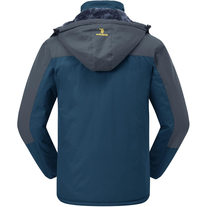 Чоловіча зимова куртка Jacken з флісовою підкладкою, водонепроникна, дихаюча, тепла, вітрозахисна Softshell, Outdoor, знімний капюшон, XL, denimblau (синій джинс)