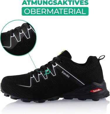 Черевики для піших прогулянок для жінок та чоловіків, трекінгові черевики, дихаючі, чорні, 37 EU