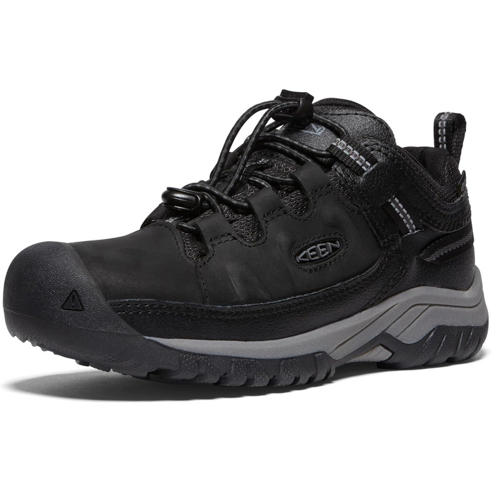 KEEN Targhee Low - водонепроникні трекінгові черевики для дітей (32/33 EU, Black Steel Grey)