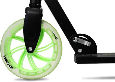 Самокат Muuwmi алюмінієвий з LED-підсвіткою, регульований, 200/215 мм, ABEC 5, легкий, неоновий, для дітей та дорослих