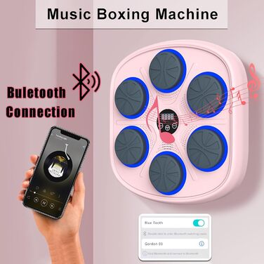 Музична бокс-машина для стіни з Bluetooth, 9 режимів та швидкостей, з боксерськими рукавичками, тренажер для дітей і дорослих