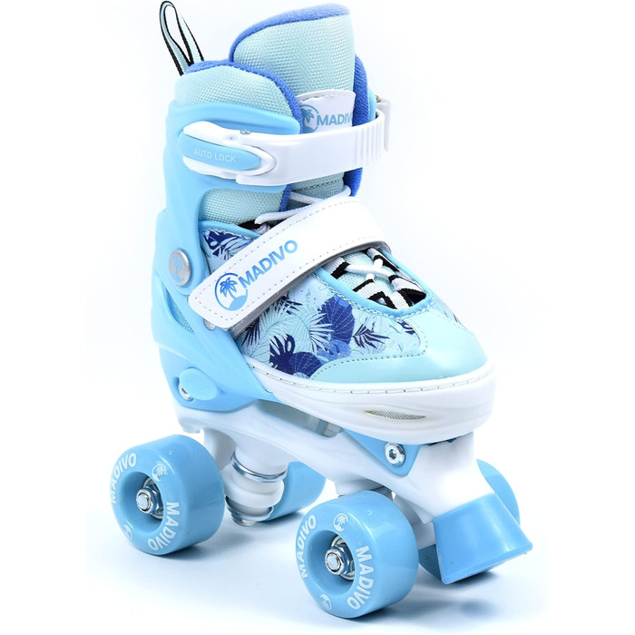 Роликові ковзани MADIVO Love Kinder для дівчаток, регульовані, 30-33, блакитні