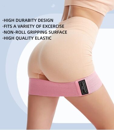 Гумові еластичні стрічки для фітнесу fdsmall 3 шт. (3 рівні опору) для сідниць та стегон, нековзні стрічки для занять йогою, пілатесом та силовим тренуванням