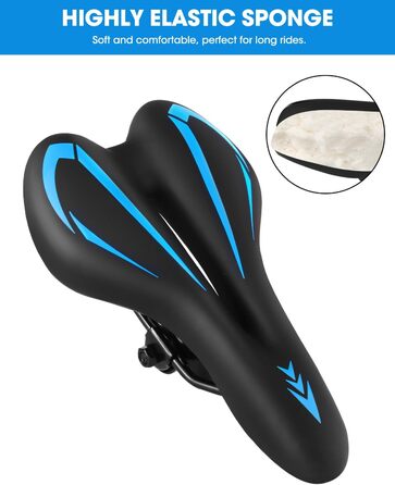 Гелевий велосипедний сідло MSDADA, унісекс, водонепроникний, блакитний
