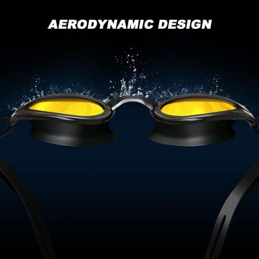 Окуляри для плавання eECO-FLYING з антифогом та UV-захистом, для дорослих, жінок і чоловіків, герметичні, з широким оглядом, з кліпсою для носа і берушами, білі