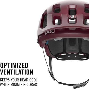 Велосипедний шолом POC Tectal Race MIPS для трейлу, ендуро та all-mountain, з аримідним захистом, легким регулюванням розміру, системою MIPS, колір червоний/білий, розмір S (51-54 см), модель 2021