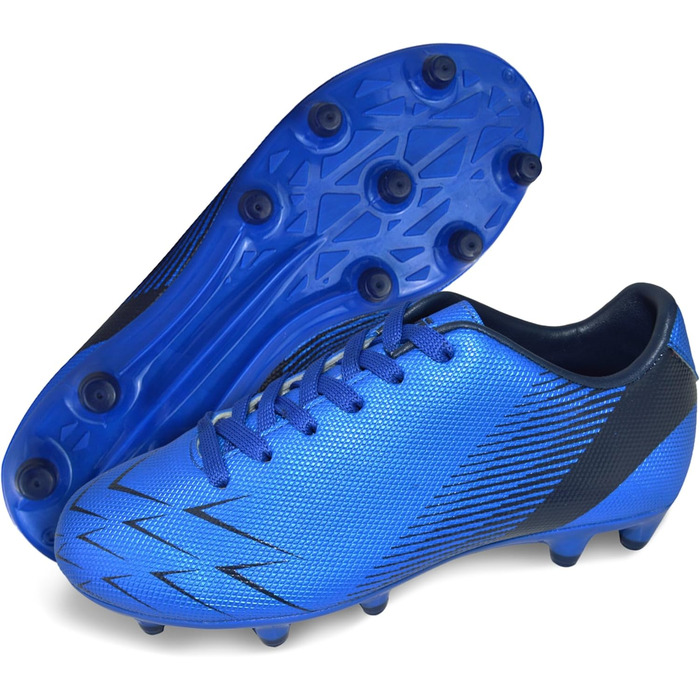 Дитячі футбольні бутси Vizari FG | Футбольні бутси для хлопчиків та дівчаток | Бутси для гри на траві | Синій та чорний, розмір 30 EU