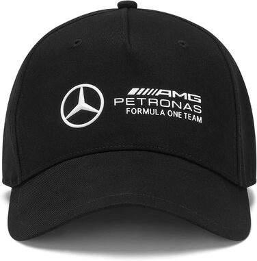 Кепка Mercedes AMG Petronas F1 з 3D логотипом команди, чорна, універсальний розмір