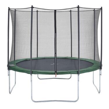 Батут для саду Ø360 см з сіткою безпеки, зелений | Трамплін для активного відпочинку