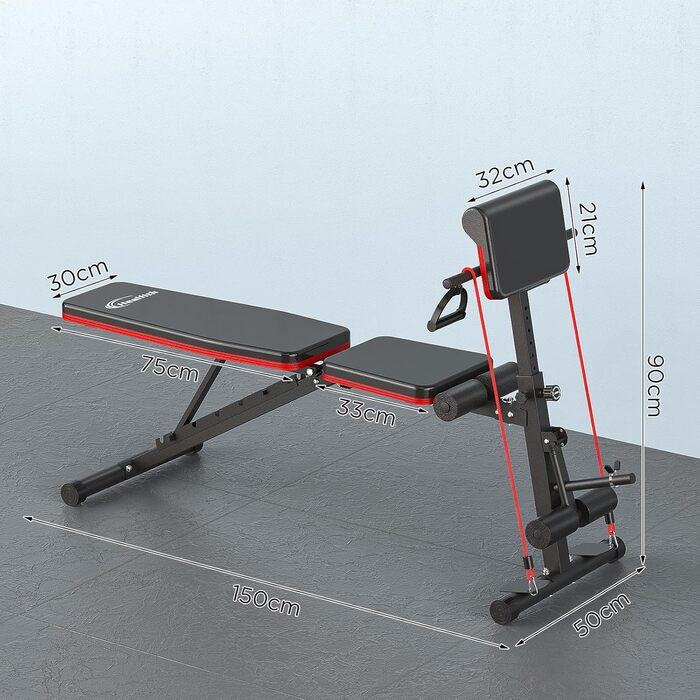 Складана тренажерна лава для дому з жимовою лавою, розгиначем ніг та подушкою Preacher Curl, римський стул, тренажер спини, вантажопідйомність 350 кг, для силових тренувань, домашній спортзал, комплексне тренування