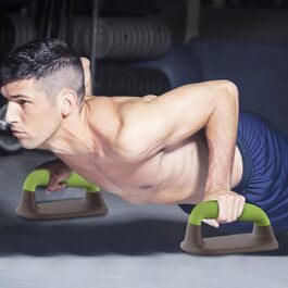 Обладнання для калістеніки: турніки для віджимань, паралелі, турніки для стійки на руках, міцні бруси для віджимань, дошка для віджимань, тренування на підлозі, стійка на руках, силові тренування, вантажопідйомність 226 кг, темно-зелений колір – перфорована основа (зелена – стандартна основа)