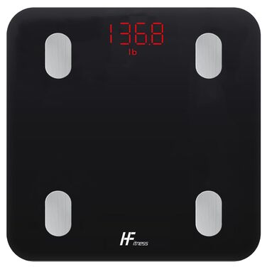 Електронна вага для тіла з платформою, 180 кг, LED дисплей, сірий колір (918BT1)