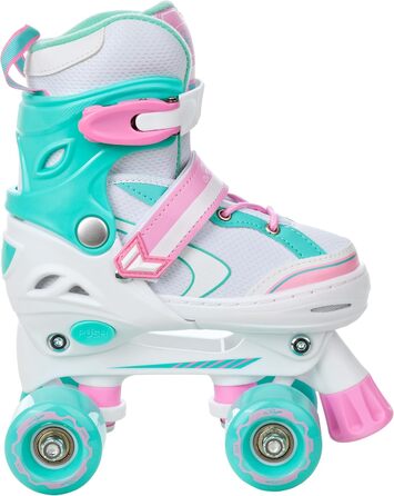 Роликові ковзани для дівчаток RAVEN Lia Mint, регульовані, з LED підсвіткою, 30-33 розмір (18,5-20,5 см), без рами
