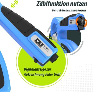 Набір для тренування зап'ястя 2 шт. (5-60 кг), тренажер для рук, для спортсменів та відновлення, FC0101 (Блакитний)