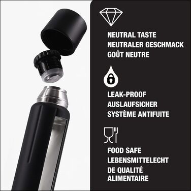 Термос SIGG Gemstone IBT з чашкою, ізольована питна пляшка, герметична, легка, BPA-free, нержавіюча сталь 18/8, об'єм 0,5/0,75/1,1 л