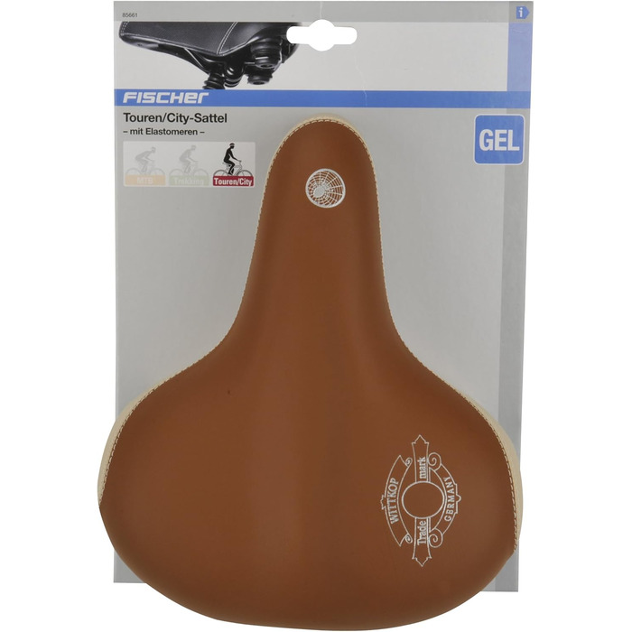 Сідло FISCHER Tourensattel Elastomer Cappuccino - універсальний розмір