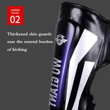 Захисники гомілок для Муай Тай, кікбоксингу та інших єдиноборств, унісекс, з захистом зап'ястя, чорні