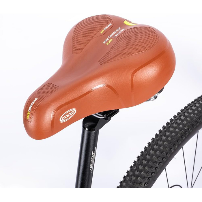 Велосипедне сідло CXWXC з Memory Foam, ергономічне, водонепроникне, амортизуюче, 26 x 18,5 см, для MTB, унісекс, коричневе