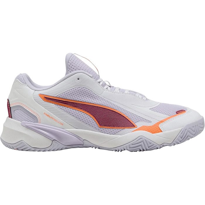 Кросівки PUMA Solarstrike W+ 4Hallenturnschuh, 42.5 EU, Puma White, Heat Fire, Lilac Crush Berry