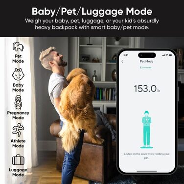 Розумні ваги Smart Scale Ultra з кольоровим дисплеєм 10.9 см, Bluetooth, Wi-Fi, BMI, вимірювання м'язової маси, пульсометр, режим для дітей/тварин/багажу