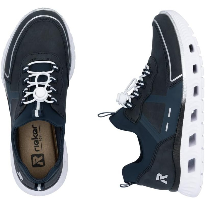 Кеди жіночі Rieker M6062 Slip-On, сині (37 EU) - зручне взуття для повсякденного використання