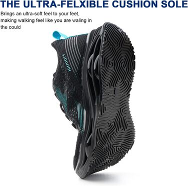 Чоловічі кросівки Hitmars для бігу та фітнесу: легкі, дихаючі, зручні (EU 39-46, чорний/сірий)