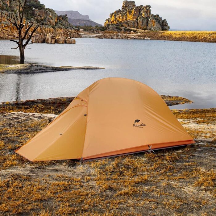 Намет Naturehike Cloud Up 1 - ультралегкий намет для 1 особи, 4 сезони, оранжевий (210T)