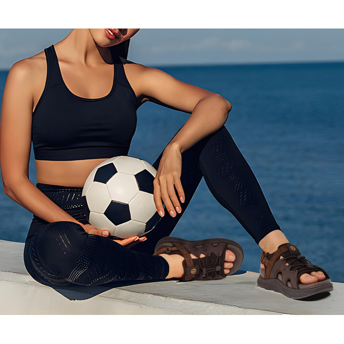 ONCAI Легкі сандалі для жінок, спортивні пішохідні сандалі з підтримкою стопи, ортопедичні сандалі для активного відпочинку, підкладка для плоскостопі, регульовані ремінці, розмір 36-43 (37 EU, Коричневий)