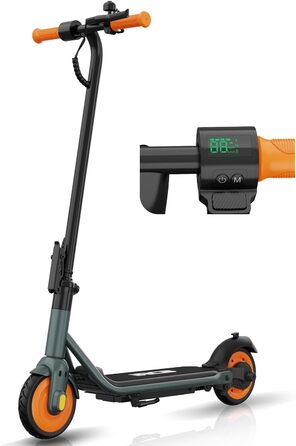 Дитячий електросамокат RCB R7X, 15 км, 15 км/год, 7'' гумові колеса, складаний, амортизація, подвійне гальмо, для дітей 8-12 років
