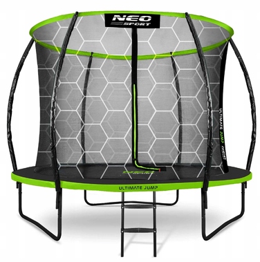 Садовий батут Neo-Sport 12ft/374см з внутрішньою сіткою та профільним каркасом