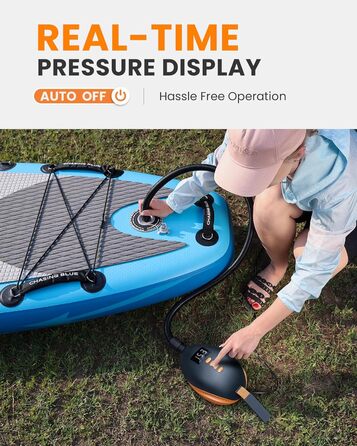 Електричний насос OutdoorMaster Dolphin 20PSI для SUP, човнів та водного спорту (12V, авто-живлення)