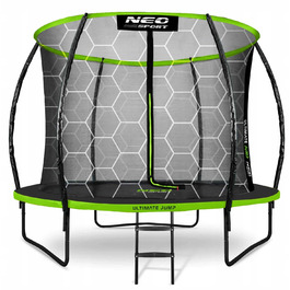 Садовий батут Neo-Sport 12ft/374см з внутрішньою сіткою та профільним каркасом