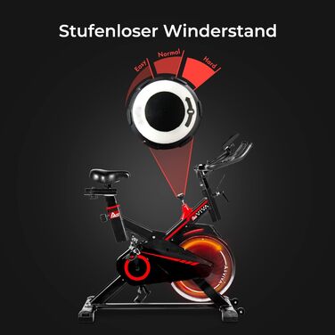 AsVIVA S11 Speedbike: велотренажер для дому з маховиком 18 кг, безступеневим опором та кермом для шосе, для кардіотренувань та витривалості