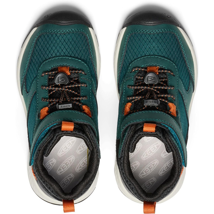 KEEN Skua Mid - водонепроникні трекінгові черевики для дітей та унісекс, 35 EU, Ponderosa Pine/Gold Flame