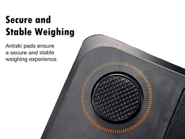Вага NUTRI FIT для вимірювання жиру в тілі, розумна персональна вага з цифровим дисплеєм, вимірювання BMI, жиру, м'язів, води, склад тіла, LCD-дисплей, 150 кг, 26x26 см, чорний