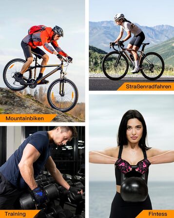 Велосипедні рукавички ATERCEL напівпальцеві для чоловіків - рукавички для велоспорту TB з SBR-подушками для їзди на велосипеді, фітнесу (Блакитний, S)