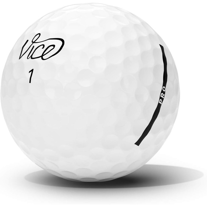 Гольф-м'ячі VICE Pro White 2020, 3-шарові, уретан, 12 шт, для досвідчених гравців, високий спін, максимальний контроль