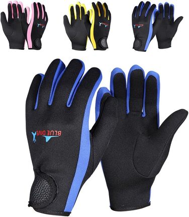 Рукавички для дайвінгу VGEBY з неопрену, для снорклінгу, каякінгу, серфінгу, водного спорту, чорні та жовті, розмір S
