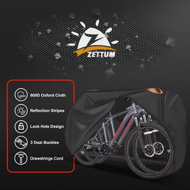 Чохол для велосипедів Zettum на 2 велосипеди - стаціонарна велогараж для зберігання на вулиці, водовідштовхуючий, міцний, з покриттям 600D PU, захист від дощу для 2 велосипедів