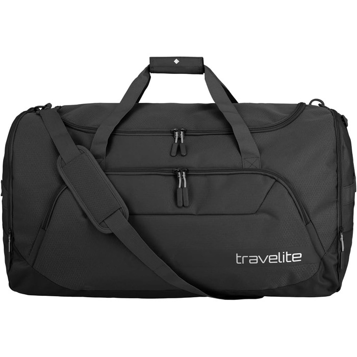 Дорожня сумка Travelite Kick Off XL 120 л, легка спортивна сумка 70 см, чорна, для подорожей, спортзалу, басейну, лікарні