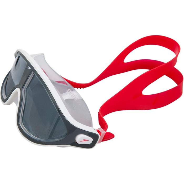 Унісекс маска для плавання Speedo Biofuse Rift, розмір універсальний, колір лавовий червоний/сірий/димчастий