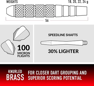 Дарти Harrows Black Jack 24г: професійний набір з металевими наконечниками, Speedline-шафтами, Supergrip-флайтами та кейсом