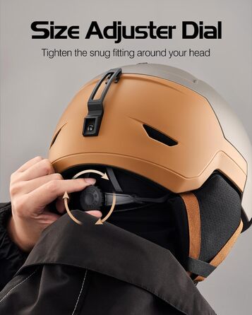 Шолом гірськолижний/сноубордичний Odoland, унісекс, кавовий, M (55-59 см)