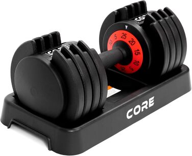 Nordcore Регульована гантель: 5-25 кг, для чоловіків та жінок, силові тренування вдома, компактна