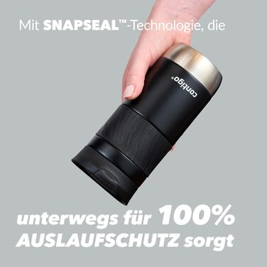 Термокружка Contigo Byron Snapseal 470 мл, нержавіюча сталь, Licorice - герметична, для кави, без BPA