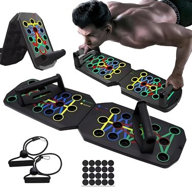 Дошка для віджимань Push Up Board - мультифункціональна дошка для ефективних тренувань м'язів вдома та в залі - аксесуар для спорту, фітнесу, чоловічий фітнес-борд, набір для домашніх тренувань